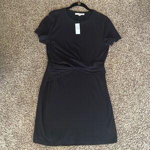 LOFT  Black Short Sleeve T-Shirt Dress Size L NWT